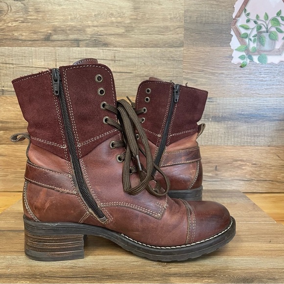 Taos Women's Crave Combat Boots Brunette - Picture 6 of 10